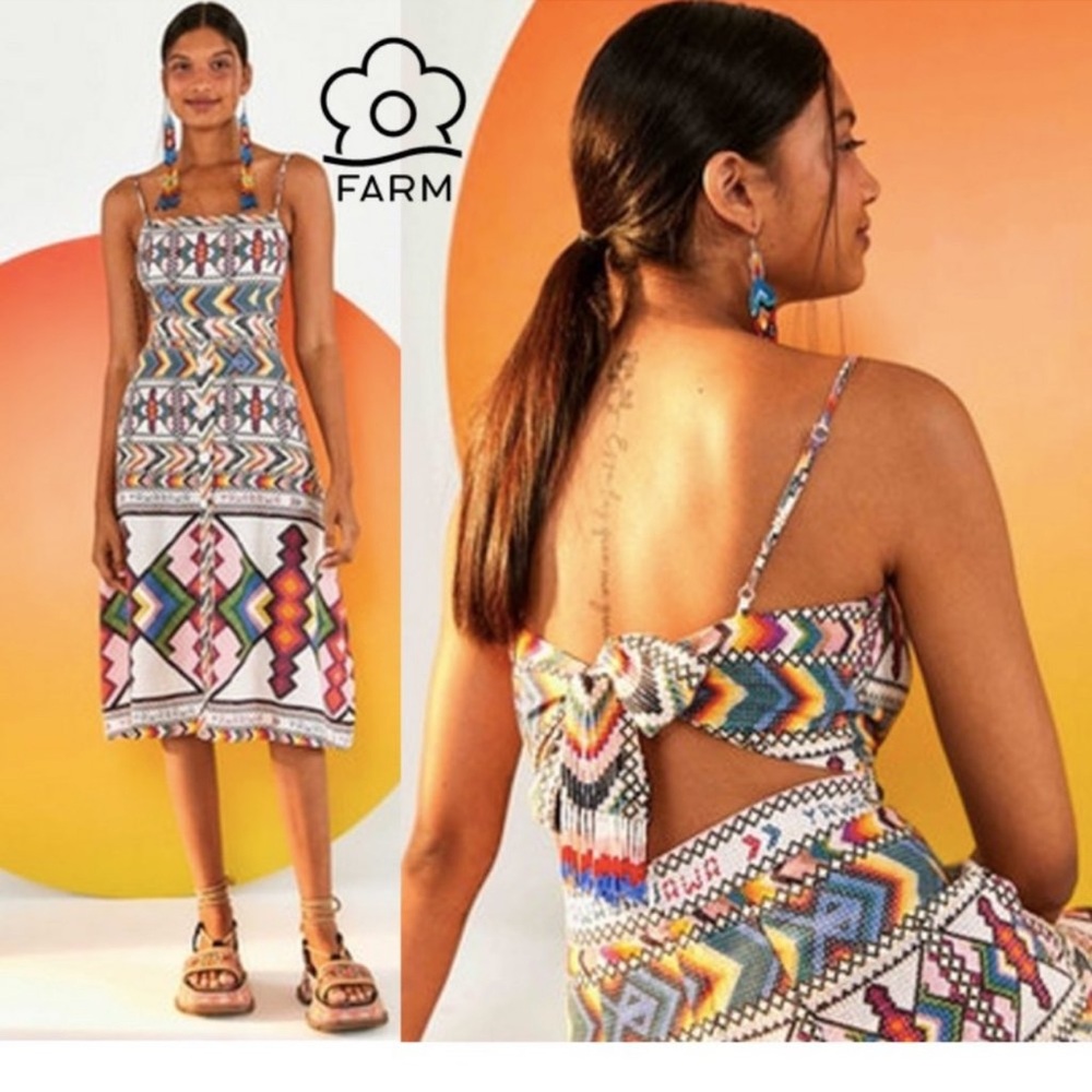 Farm Rio Amulet Midi Dress size M NWT